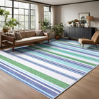 Area Rug 4x6 Blue Rug Washable Rugs Non Slip Low Pile Small Carpet for Entryway, Bedroom, Kitchen, Classroom, Kids Room, Office, Dorm, Dining Room - Image 4