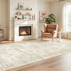 4x8 Rug Non Slip,Washable Hallway Runner Rug,Beige - Image 3