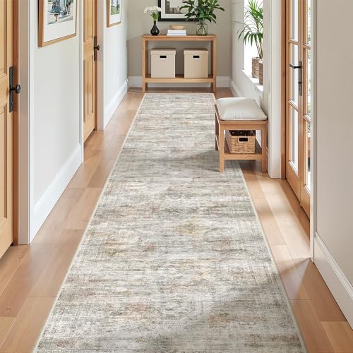 2x12 Runner Rug Non Slip,Washable Hallway Runner Rug,Green - Image 3