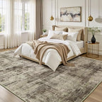 Lofus 8x10 Area Rug for Living Room, Abstract Washable Large Rugs, Brown - Image 2