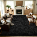 8x10 Extra Large Black Fluffy Area Rug Non-Slip for Living Room Bedroom by ModernHomeDecor