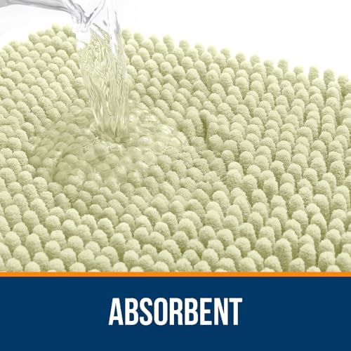 OLANLY Toilet Rugs U-Shaped 24x24, Soft Absorbent Chenille Contour Rugs - Image 4
