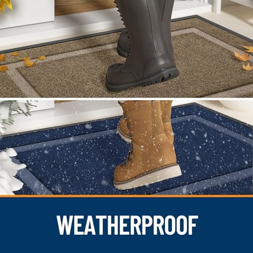 OLANLY Front Door Mat Outside 29.5x17, All-Season Heavy-Duty Rubber Doormat - Image 4