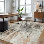5x7 Area Rugs for Living Room Washable Bedroom Dining Room Brown Beige - Image 3