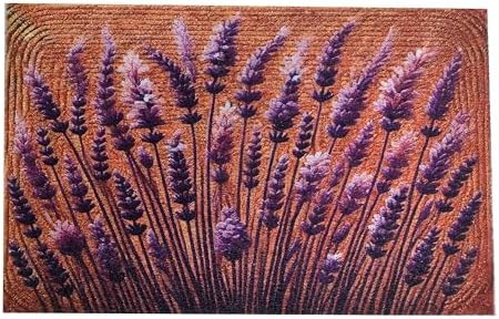 Outdoor Rug Door Mat, Welcome Mat, Non-Slip, 19'x31' (Lavender) by COMCONHMY