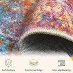 RELEANY Washable 2'x3' Abstract Area Rug for Living Room Starlight - Image 4
