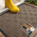 GORILLA GRIP WeatherMAX Door Mat, Indoor Outdoor Use, 29x17, Beige Maze by GorillaGrip