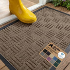 GORILLA GRIP WeatherMAX Door Mat, Indoor Outdoor Use, 29x17, Beige Maze by GorillaGrip