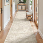 2x12 Runner Rug Non Slip,Washable Hallway Runner Rug,Beige - Image 3