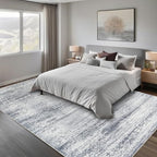 8x10 Washable Area Rugs for Living Room,Bedroom,Dining Room (Grey Cream) - Image 7