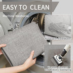 YDKGL Long Kitchen Runner Rugs Kitchen Mat Non Slip Washable Gray 17"x59" - Image 3