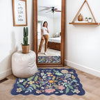 Washable 2x3 Area Rug for Entryway: Easy-Clean Carpet with Non-Slip Backing for Bedroom Kitchen Stain-Resistant Durable Low Pile Floor Mat – Perfect for High-Traffic Areas with Pets (2x3/Purple) - Image 2