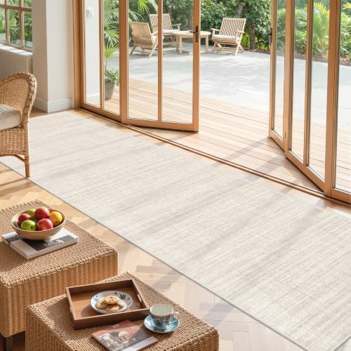 2x10 Runner Rug Non Slip,Washable Hallway Runner Rug,Beige - Image 4