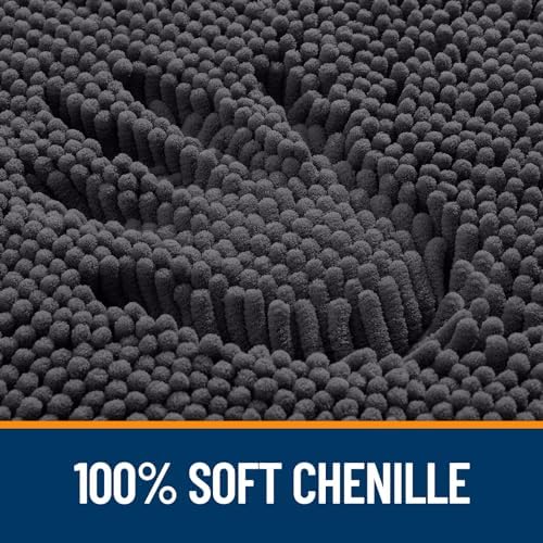 OLANLY Bathroom Runner Rugs 40x24, Extra Soft Absorbent Chenille Bath Rugs - Image 3