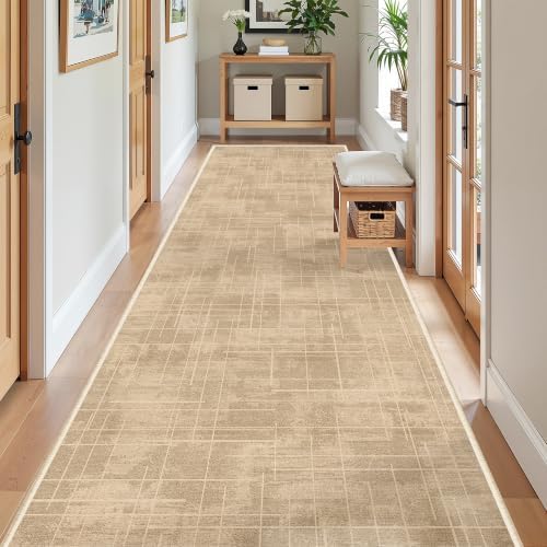 2'6''x10' Runner Rug Non Slip,Washable Kitchen Rugs,Brown - Image 4