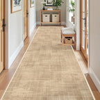 2'6''x10' Runner Rug Non Slip,Washable Kitchen Rugs,Brown - Image 4