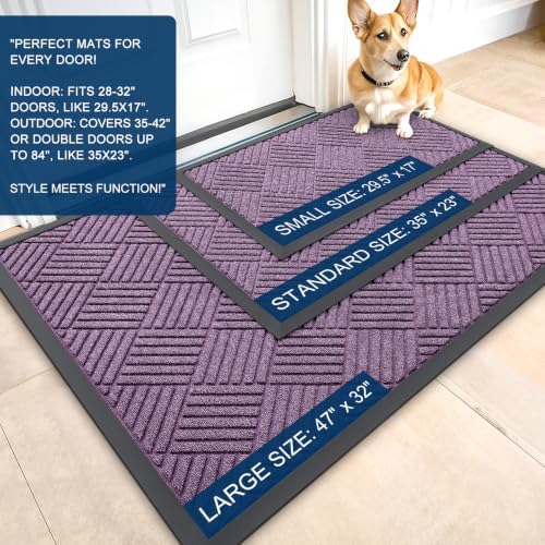 OLANLY Front Door Mat Outside Entrance 47x32, Waterproof Heavy-Duty Doormat - Image 2