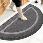OLANLY Half Circle Front Door Mat Outside 47x23 All-Season Rubber Doormat by OLANLY
