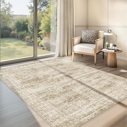 3x5 Rug for Entryway,Washable Area Rug,Brown by Restydon