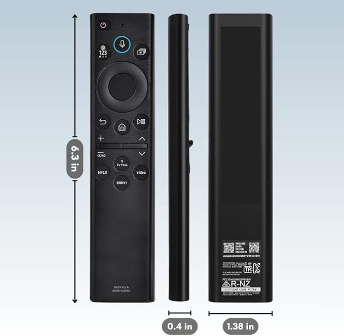 BN59-01385A Samsung TV Remote Control Replacement for Smart TV - Easy Setup, Universal Voice Remote, No Solarcell - Works with Samsung QLED, Frame, Crystal UHD, 4K, & LED Smart TVs