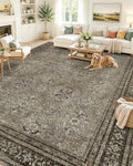 OLANLY 9x12 Washable Area Rug, Soft Non Slip Carpet for Bedroom Living Room by OLANLY