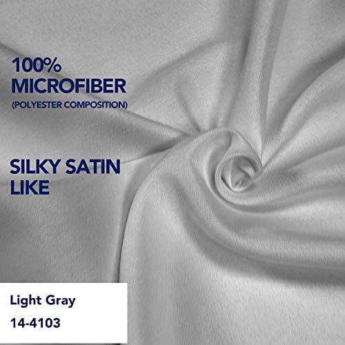 PureFit Wrap Around Ruffled Bed Skirt, Light Gray, Twin/Full - 14" Drop - Image 5