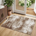 Entryway Rug 2x3 Brown Welcome Door Mat Indoor Entrance 24x36, Washable Small Throw Rugs for Kitchen Floor, Entry, Front Door, Bedroom Bedside, Non-Slip Low Pile Stain & Fade Resistant, Coffee by Acapet