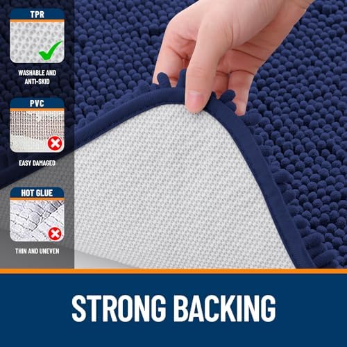 OLANLY Large Bathroom Rugs 40x32, Extra Soft Absorbent Chenille Bath Rugs - Image 6