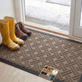 GORILLA GRIP WeatherMAX Door Mat, Indoor Outdoor, 47x35, Beige Basket Weave by GorillaGrip