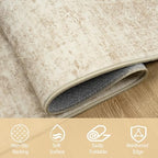 Aelenmu 5x7 Area Rugs for Living Room Washable Bedroom Dining Room Beige - Image 4