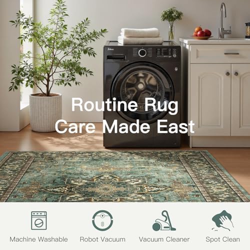 Lofus 6x9 Green Area Rugs for Bedroom Living Room, Vintage Boho Carpet - Image 6