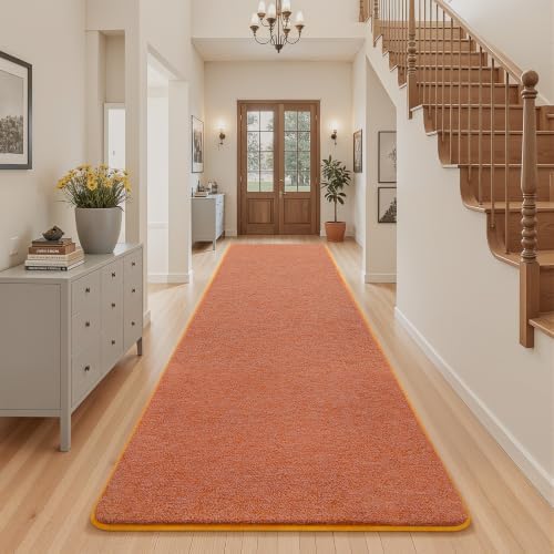 AROGAN 2x10 Runner Rug for Hallway, Long Runner Rugs Non Slip, Orange by AROGANAREARUG