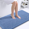 OLANLY Bathroom Runner Rugs 44x24, Soft Absorbent Chenille Bath Rugs, Rubber Backing Quick Dry, Machine Washable Long Bath Mats for Bathroom, Tub and Shower, Home Decor Accessories, Cornflower Blue by OLANLY