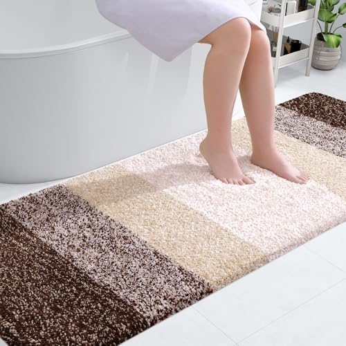 OLANLY Bathroom Runner Rug 70x20, Extra Soft Absorbent Microfiber Bath Rugs by OLANLY