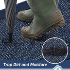 BEQHAUSE Indoor Door Mat 36" x 60", Dirt Trapper Door Mats, Blue - Image 3