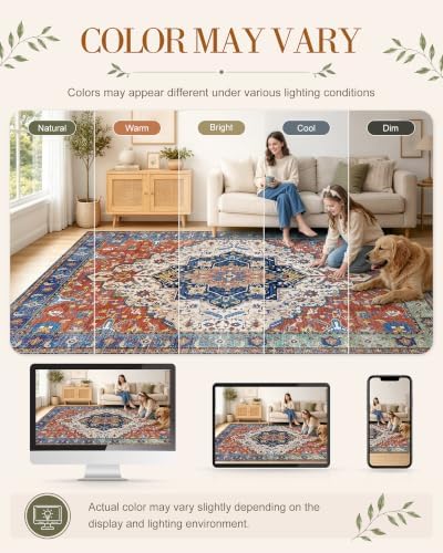 OLANLY 10x12 Washable Area Rug, Soft Non Slip Carpet for Living Room - Image 2