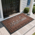 Yimobra Welcome Mat, Heavy Duty Sturdy Door Mats for Home Entrance Outdoor Indoor, Front Doormat for Outside Patio Floor Entry Porch Garage Office, Waterproof, Low Profile, 60 x 36, Maroon by Yimobra