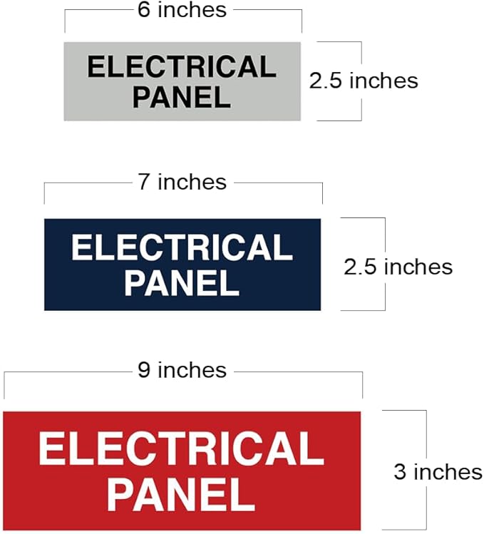 All Quality Basic Electrical Panel Sign - Fire Regulation Safety Compliance Sign - Silver - Small (5 Pack)