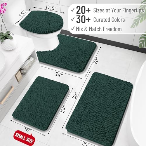 OLANLY Bathroom Rugs 30x20, Extra Soft Absorbent Chenille Bath Rugs - Image 3