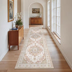 Madane Hallway Runner Rug 2x8 Washable Kitchen Rugs Non-Slip, Pink by Madane