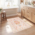 RELEANY Washable Area Rug, Small 2'6"x4', Pink/Light Pink/Colorful by RELEANY