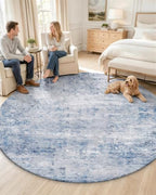 OLANLY 6ft Round Washable Rug, Soft Non Slip Carpet for Bedroom Living Room by OLANLY