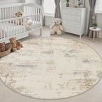 Round Area Rug Living Room: 6 ft Modern Washable Indoor Carpet - Image 5