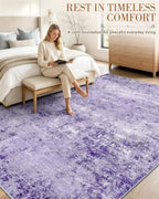 OLANLY 5x7 Washable Area Rug, Soft Non Slip Carpet for Bedroom Living Room - Image 3