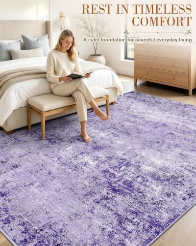 OLANLY 5x7 Washable Area Rug, Soft Non Slip Carpet for Bedroom Living Room - Image 3