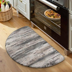 KIMODE Anti Fatigue Kitchen Mats, Black and Grey Half Moon Kitchen Rug by StayinComfortCookwithJoy