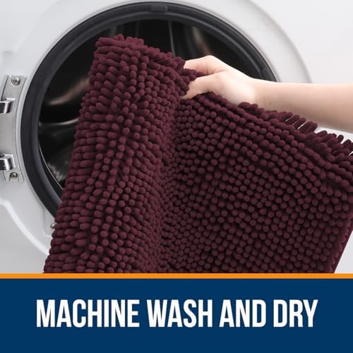 OLANLY Large Bathroom Rugs 70x46, Extra Soft Absorbent Chenille Bath Rugs - Image 5
