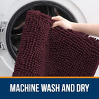 OLANLY Small Bathroom Rugs 30x18, Extra Soft Absorbent Chenille Bath Rugs - Image 5