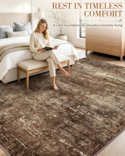 OLANLY 5x7 Washable Area Rug, Soft Non Slip Carpet for Bedroom Living Room - Image 3