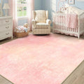 RELEANY Washable 6'x9' Abstract Area Rug for Living Room Light Pink by RELEANY